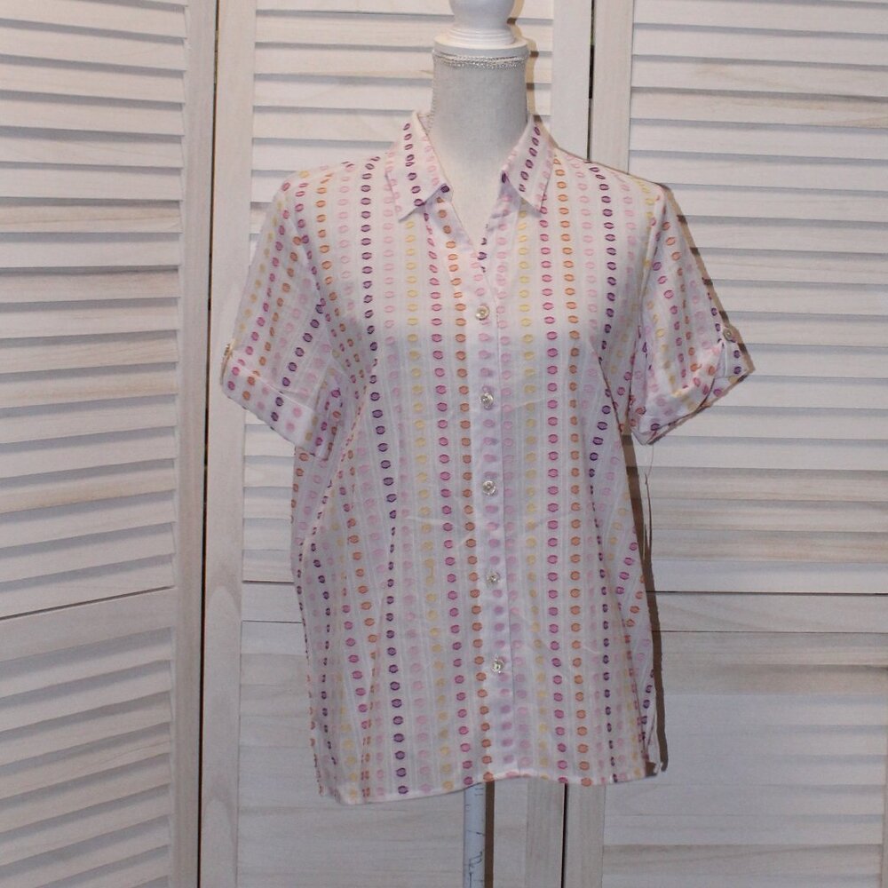 Alfred Dunner size small button up blouse. NWT